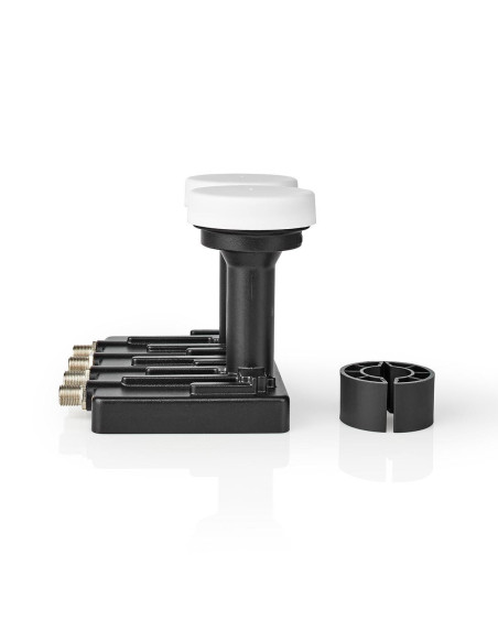LNB  Quad Monobloc 6,0 °  Connexion de sortie: 4x connecteur F  Plage