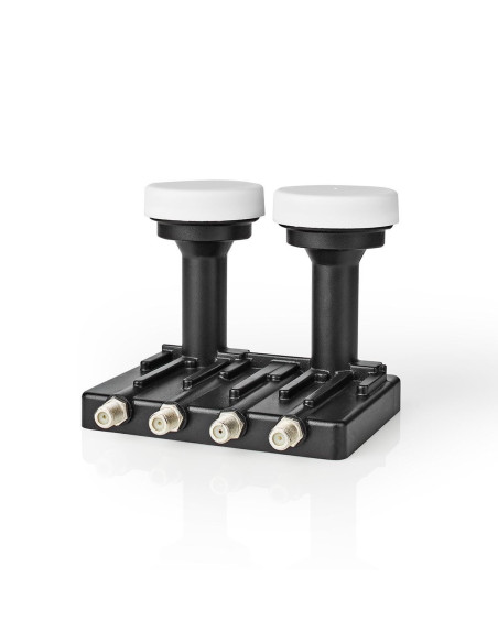 LNB  Quad Monobloc 6,0 °  Connexion de sortie: 4x connecteur F  Plage