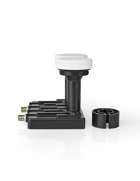 LNB  Monobloc double 6,0 °  Connexion de sortie: 2x connecteur F  Plag