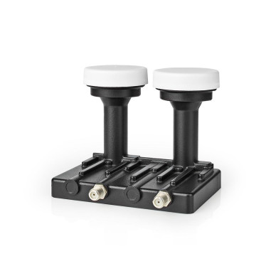 LNB  Monobloc double 6,0 °  Connexion de sortie: 2x connecteur F  Plag