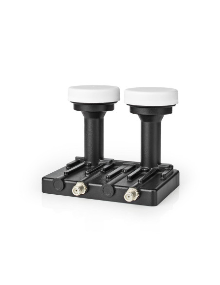 LNB  Monobloc double 6,0 °  Connexion de sortie: 2x connecteur F  Plag