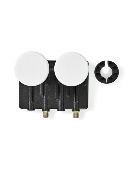 LNB  Monobloc double 6,0 °  Connexion de sortie: 2x connecteur F  Plag