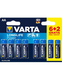 VARTA Piles alcalines AA 1.5 V High Energy 8-Promotional Blister
