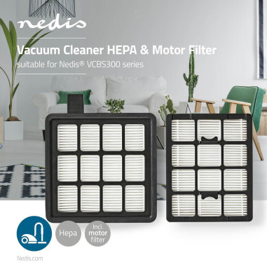 Filtre moteur pour Aspirateur  Remplacement pour: Nedis  VCBS300-Serie