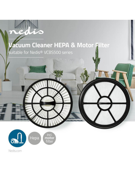 Filtre moteur pour Aspirateur  Remplacement pour: Nedis  VCBS500-Serie