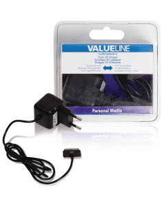 Chargeur mural 1-Output 2.1 A 2.1 A Apple 30 pin Noir