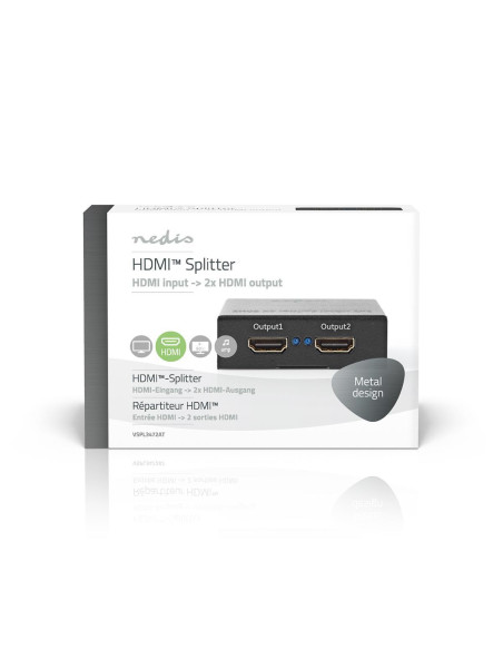 Séparateur HDMI  2-Port port(s)  HDMI? entrée  2x HDMI? sortie  4K@60H