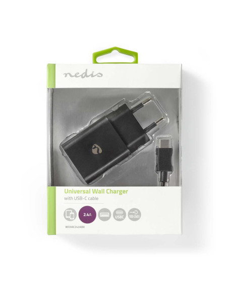 Chargeur mural  12 W  Fonction de charge rapide  1x 2.4 A A  Nombre de