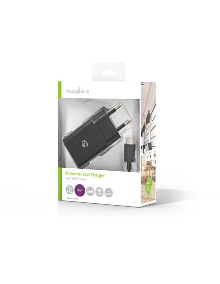 Chargeur mural  12 W  Fonction de charge rapide  1x 2.4 A A  Nombre de