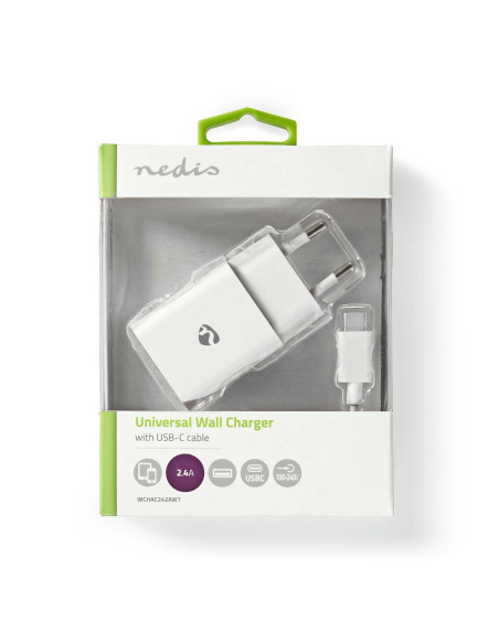 Chargeur mural  12 W  Fonction de charge rapide  1x 2.4 A A  Nombre de