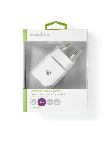 Chargeur mural  12 W  Fonction de charge rapide  1x 2.4 A A  Nombre de