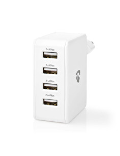 Chargeur mural  24 W  Fonction de charge rapide  4x 2.4 A  Nombre de s
