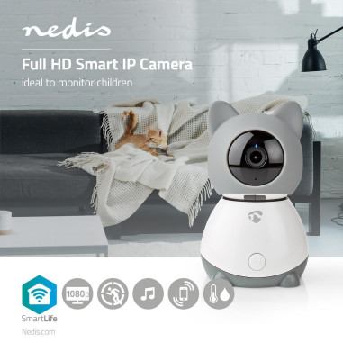 Caméra intérieure SmartLife  Wi-Fi  Full HD 1080p  Inclinaison du pano