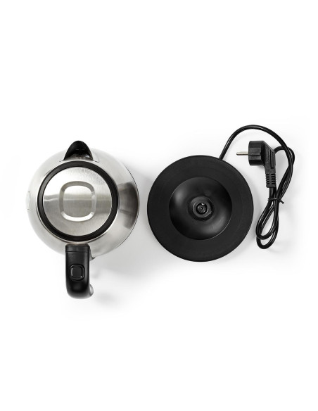 NEDIS Bouilloire Électrique 1L Acier Inoxydable 2150W Protection contre l'ébullition