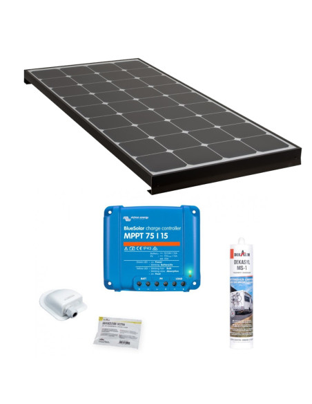 Pack ANTARION BLACK BOOSTER Panneau Solaire 140W + Régulateur solaire VICTRON 220W 15A