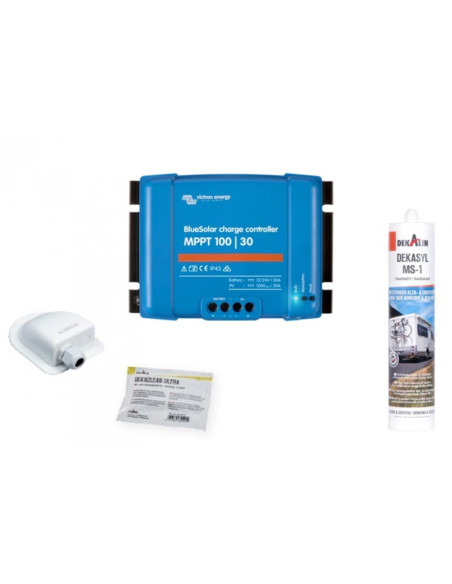 Pack ANTARION BLACK BOOSTER 2x Panneaux Solaires 120W + Régulateur solaire VICTRON 30A