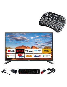 Pack ANTARION TV LED 40" 101cm Téléviseur HD Connect + Clavier Ergonomique