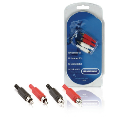 BANDRIDGE Kit connecteur audio RCA Male Blanc/Rouge