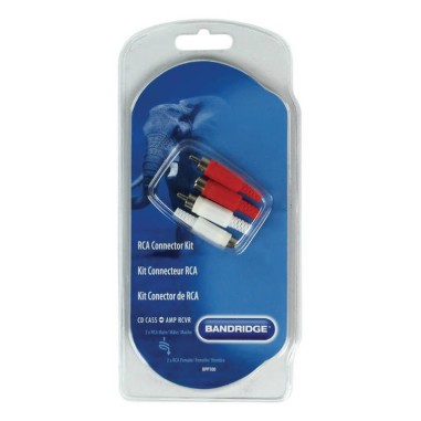 BANDRIDGE Kit connecteur audio RCA Male Blanc/Rouge
