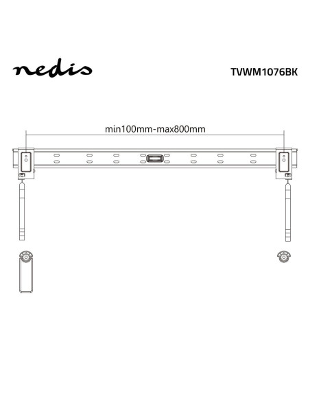 NEDIS Support Mural pour TVFixe42 - 90"Max. 50 kg