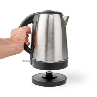 NEDIS Bouilloire électrique 1,7L Aluminium Inox 2200W Protection contre l'ébullition