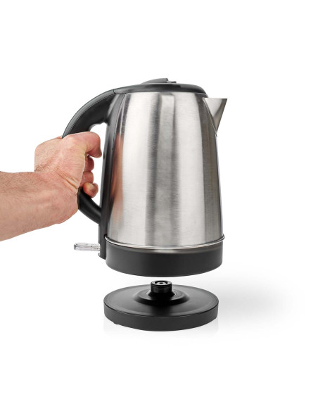 NEDIS Bouilloire électrique 1,7L Aluminium Inox 2200W Protection contre l'ébullition