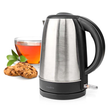 NEDIS Bouilloire électrique 1,7L Aluminium Inox 2200W Protection contre l'ébullition