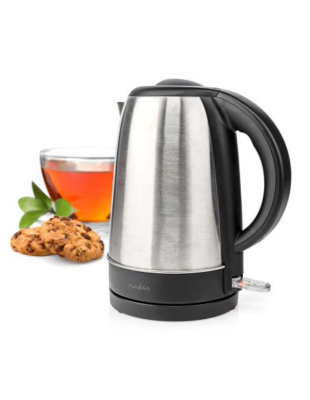 NEDIS Bouilloire électrique 1,7L Aluminium Inox 2200W Protection contre l'ébullition