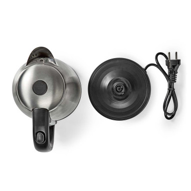Bouilloire électrique  1.7 l  Acier  Argent / Noir  Rotatif à 360 degr