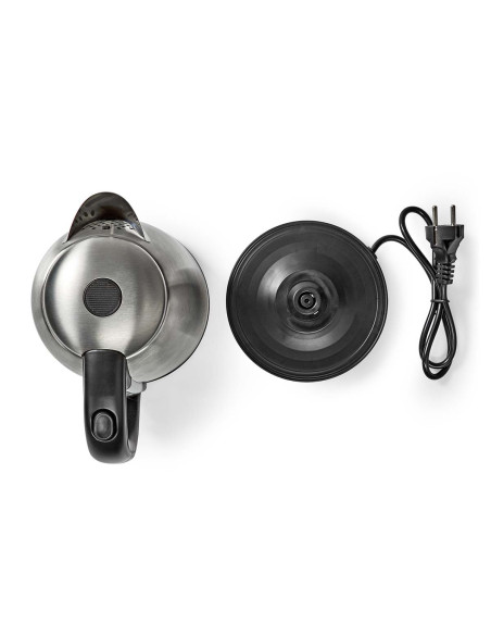 Bouilloire électrique  1.7 l  Acier  Argent / Noir  Rotatif à 360 degr