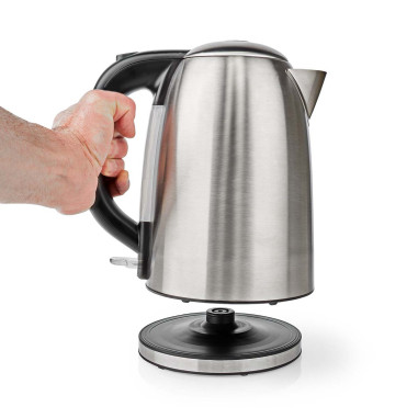 Bouilloire électrique  1.7 l  Acier  Argent / Noir  Rotatif à 360 degr