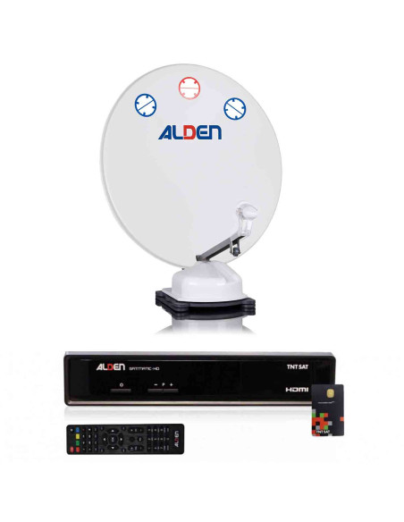 Pack ALDEN Orbiter Parabole Automatique 85cm + Récepteur satellite SATMATIC HD TNTSAT