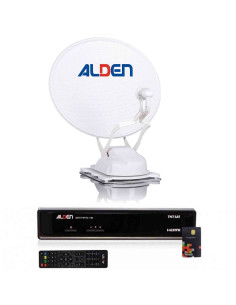 ALDEN Onelight EVO Ultrawhite Parabole Satellite Automatique 60cm + Récepteur satellite SATMATIC HD TNTSAT