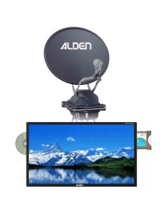 Pack ALDEN Onelight Evo Platinium Parabole Satellite Automatique 60cm + TV LED 24" 60cm SATMATIC AIO