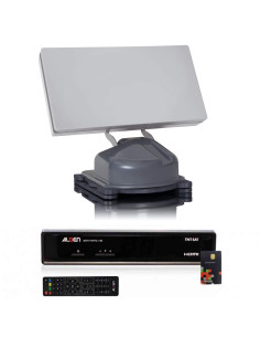 Pack ALDEN PLANAR Parabole Satellite Automatique Plate + Récepteur satellite SATMATIC HD TNTSAT