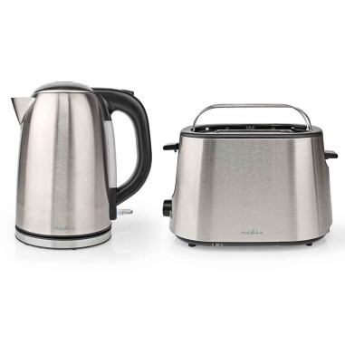 Pack Bouilloire Acier Inoxydable 1.7L + Grille Pain Acier Inoxydable