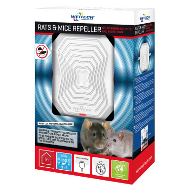 WEITECH wk0400 Répulsif à rats et souris (avec bruits solidiens) intérieur nuisibles
