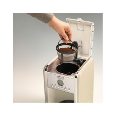 ARIET Cafetière Vintage Rétro Programmable Beige