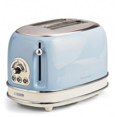 PACK ARIETE Cafetière Vintage Rétro + grille-pain acier bleu Vintage Rétro