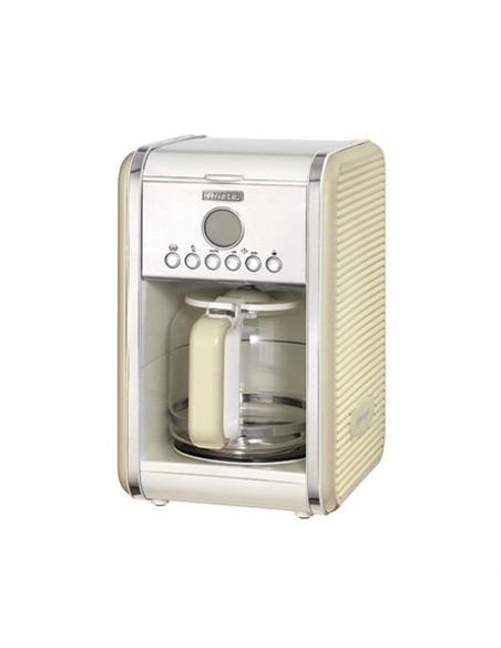 PACK ARIETE Cafetière Vintage Rétro + grille-pain acier beige Vintage Rétro