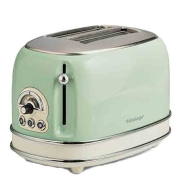 PACK ARIETE Cafetière Vintage Rétro + grille-pain acier Vert Vintage Rétro