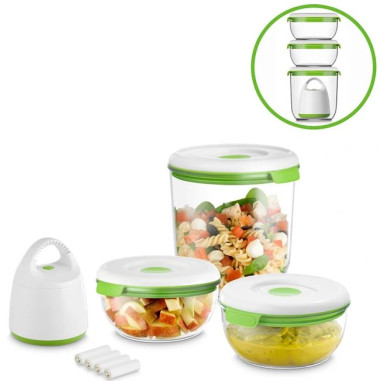 FOSA Appareil sous vide kit 3 contenants et moteur turtle
