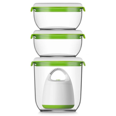 FOSA Appareil sous vide kit 3 contenants et moteur turtle