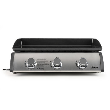 LIVOO Plancha Gaz 3 brûleurs 7.5 kW 6 à 8 personnes