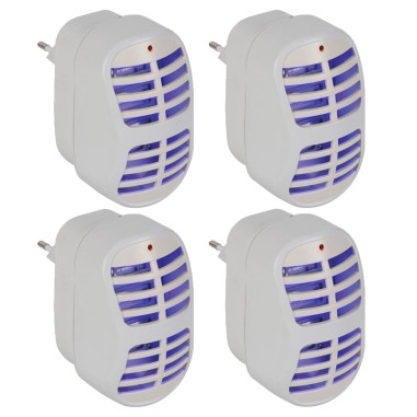 PACK PEREL 4X Prises Destructeurs d'insectes Electrique 1W Anti-Moustique 20m2
