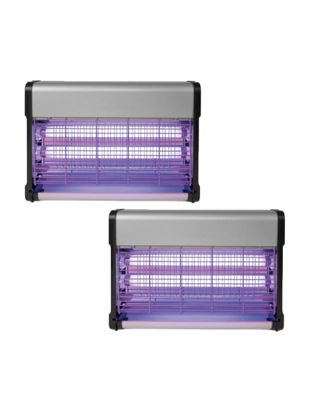PACK PEREL 2X Destructeurs d'insectes Electrique 20W Anti-Moustiques 80m2 Silencieux