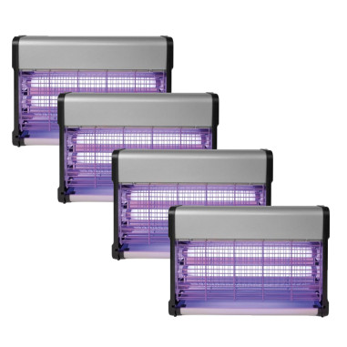 PACK PEREL 4X Destructeurs d'insectes Electrique 20W Anti-Moustiques 80m2 Silencieux