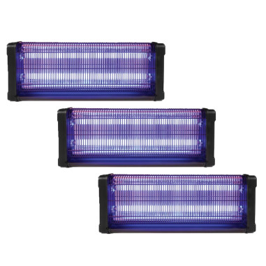 PACK PEREL 3X Destructeurs d'insectes Electrique Noir 40W Anti-Moustique 150m2