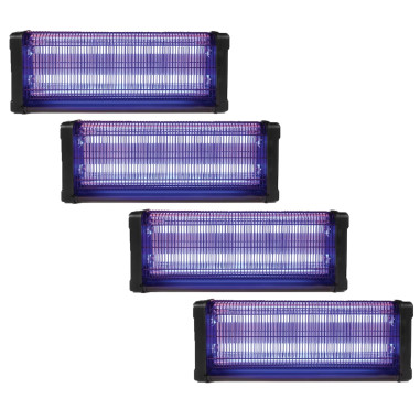PACK PEREL 4X Destructeur d'insectes Electrique Noir 40W Anti-Moustique 150m2