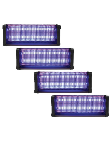 PACK PEREL 4X Destructeur d'insectes Electrique Noir 40W Anti-Moustique 150m2